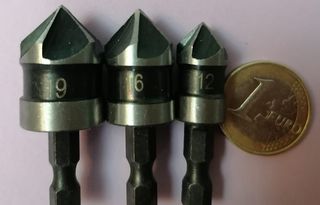 Brocas Avellanadoras 9, 16, 12 mm