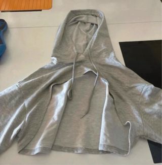 Jersey Shein gris manga larga talla XS