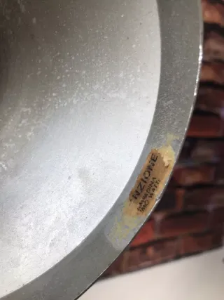 Lampada da tavolo vintage bianca abat-jour metallo