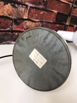 Lampada da tavolo vintage bianca abat-jour metallo