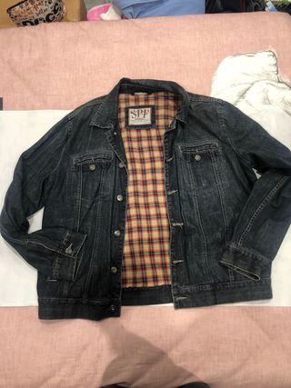 Chaqueta vaquera SPP forrada cuadros hombre