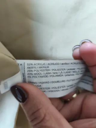 Abrigo Mango Beige con Capucha