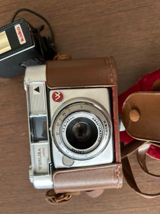 Lote vintage: camara werlisa,flasch y filtros