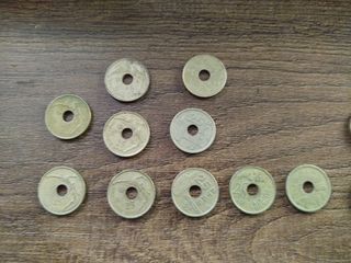 Lote 16 monedas 25 pesetas