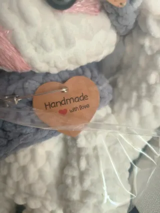 Peluche coniglietto fatto a mano all'uncinetto