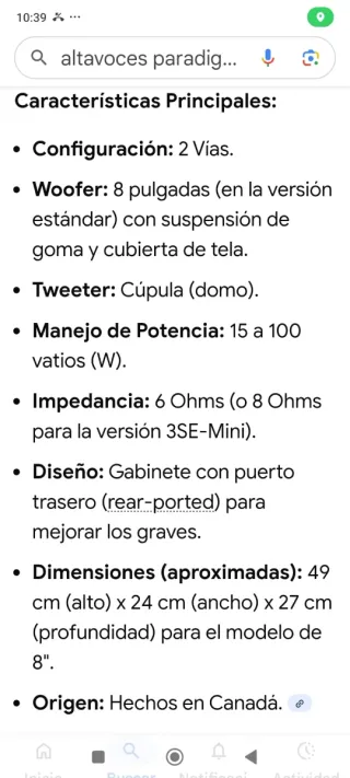 ALTAVOCES CANADIENSES PARADIGM