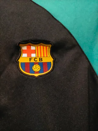 Chaqueta Deportiva Nike Barça Negra y Turquesa