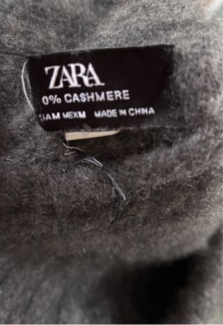 Berretto uomo Zara cashmere tg. M grigio