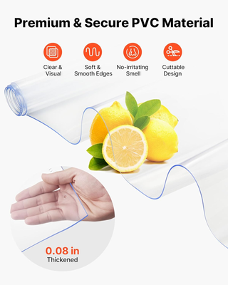 Tenda a Strisce in Plastica Trasparente, 183x244 c