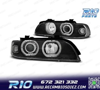 FAROS BMW E39 95-03 OJOS ANGEL LED CCFL FONDO NEGRO