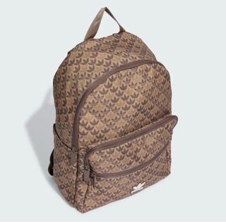 Mochila Adidas Marrón Estampada Nueva Con Etiqueta