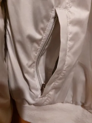 Giubbino donna mezza stagione grigio/bianco