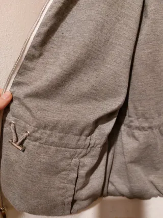 Giubbino donna mezza stagione grigio/bianco