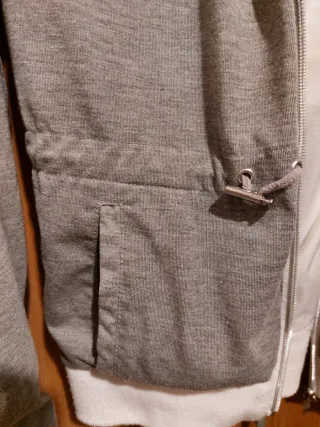 Giubbino donna mezza stagione grigio/bianco