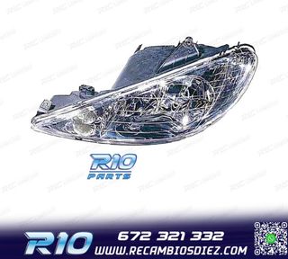 FARO IZQ PEUGEOT 206 98-09 H7+H7