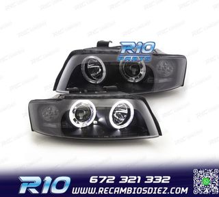 FAROS AUDI A4 B6 00-04 OJOS ANGEL CCFL FONDO NEGRO