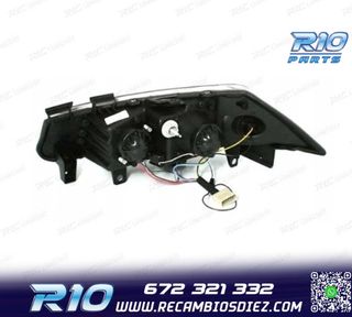 FAROS RENAULT MEGANE 02-05 LUZ DIURNA LED FONDO NEGRO
