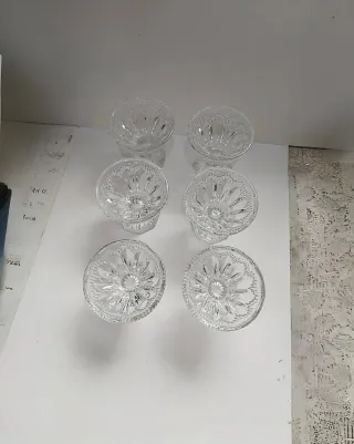 6 Bicchierini Cristallo Nuovi