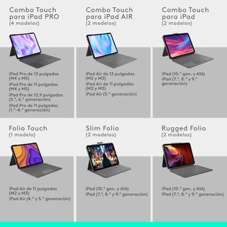 Logitech Combo Touch, Funda Teclado, iPad Air 13"