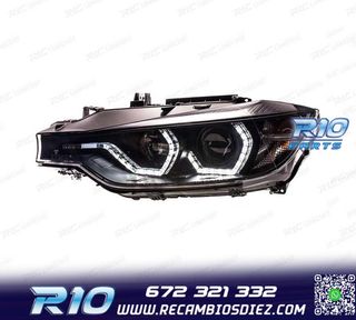 FAROS BMW F30 F31 11-15 OJOS ANGEL LED NEGROS