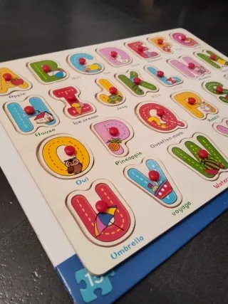 Puzzle de letras y animales para niños