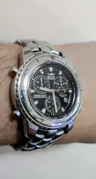 Orologio Sector 550 Chrono Alarm Sapphire Crysral