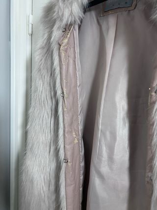 Chaleco pelo Bershka gris/rosa  L / 40 / 12