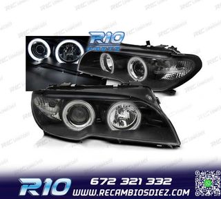 FAROS BMW E46 03-06 OJOS ANGEL CCFL FONDO NEGRO