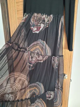 Vestido Desigual Negro Talla M