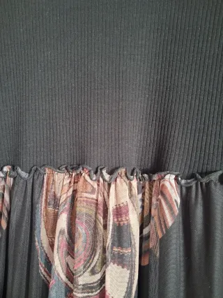 Vestido Desigual Negro Talla M