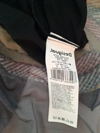 Vestido Desigual Negro Talla M