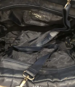 Borsa donna blu trapuntata