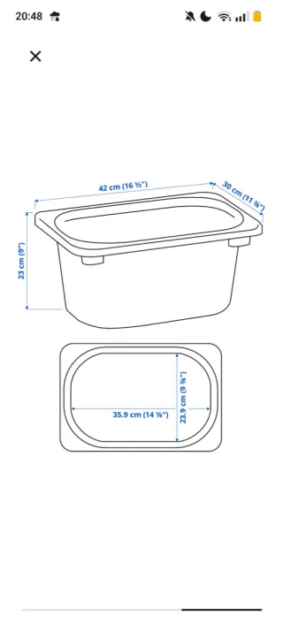 Mueble de almacenaje de madera horizontal.