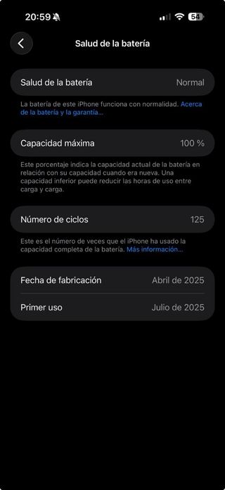 iPhone 16 Pro Max 256gb salud 100%