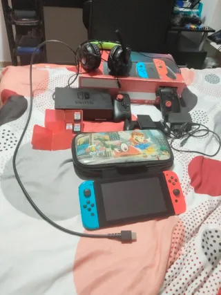 Nintendo Switch Blu/Rosso + Accessori