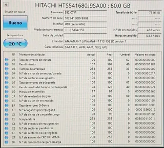 Disco Duro Hitachi 2.5 80GB SATA