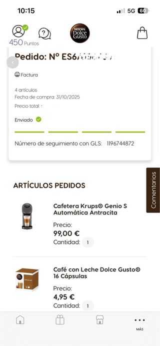 Cafetera Dolce Gusto Genio S