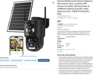Cámara vigilancia solar Ctronics 102C Wifi