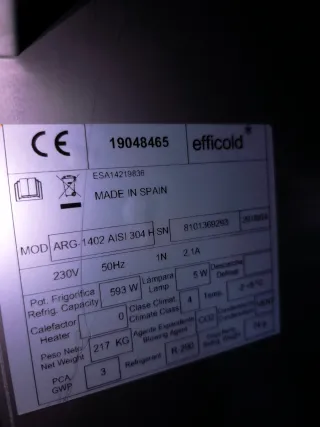 Armario Refrigeración Efficold