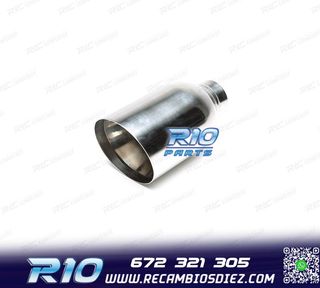 COLA ESCAPE DE ACERO REDONDA 110 MM