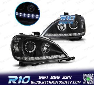 FAROS MERCEDES CLASE ML W163 02-05 LUZ DIURNA FONDO NEGRO