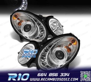 FAROS XENON MERCEDES CLASE E W211 02-06 LUZ DIURNA FONDO CRO