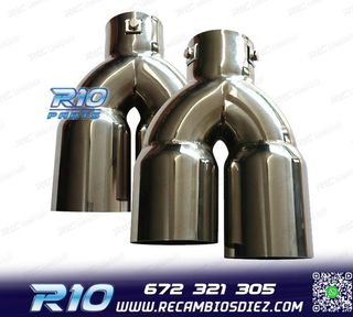PACK 2 COLAS ESCAPE REDONDA DOBLE ACERO INOX