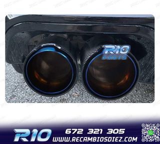 COLA ESCAPE IZQUIERDA BMW LOOK M PERFORMANCE AZUL CARBONO