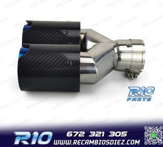 COLA ESCAPE IZQUIERDA BMW LOOK M PERFORMANCE AZUL CARBONO