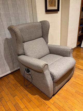 Sillón Eléctrico Reclinable Gris