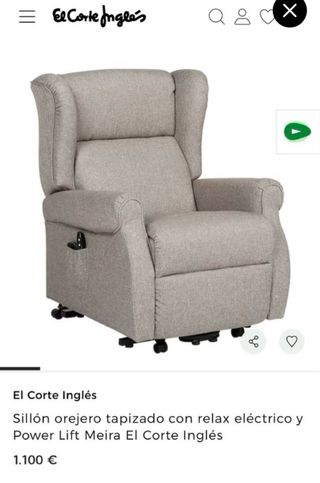 Sillón Eléctrico Reclinable Gris