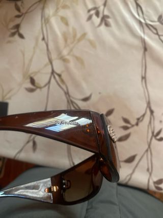 Occhiali da sole Chanel marroni e argento
