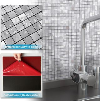 Pegatinas De Azulejos De Metal en Mosaico 7 pcs