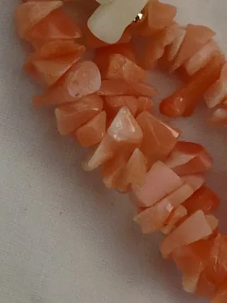 Collar Coral Rosa y Blanco